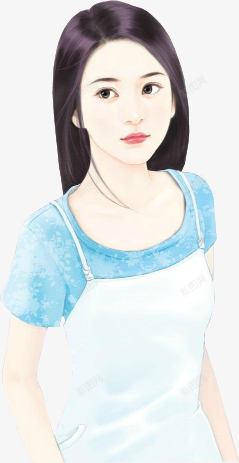 现代美女png免抠素材_新图网 https://ixintu.com 中国风 人物 卡通 唯美 女神 手绘 现代美女 美女