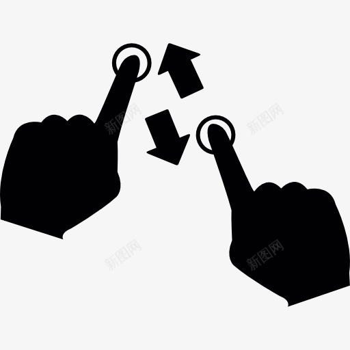 指挥上下图标png_新图网 https://ixintu.com 两根手指 手指 手控制 手的图标