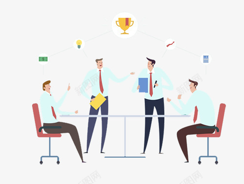 商业团队合作商量png免抠素材_新图网 https://ixintu.com 合作 商量 团队 团队照片 携手
