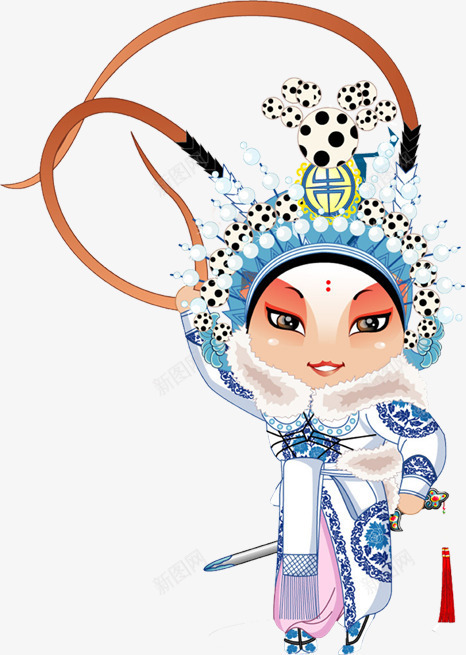 可爱京剧人物头像png免抠素材_新图网 https://ixintu.com 京剧 人物 可爱 头像