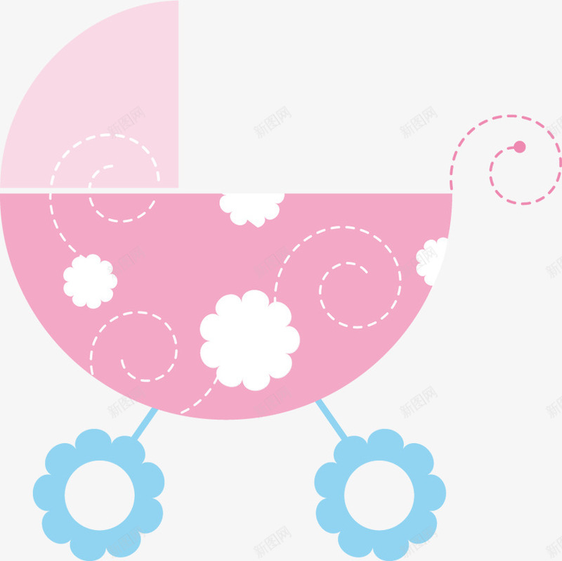 婴儿车png免抠素材_新图网 https://ixintu.com 婴儿用品 小孩子 幼儿 母婴