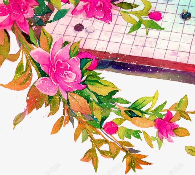 紫色简约围棋花枝装饰图案png免抠素材_新图网 https://ixintu.com 免抠PNG 围棋 简约 紫色 花枝 装饰图案