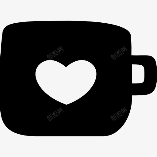 咖啡杯与心脏图标png_新图网 https://ixintu.com 咖啡 容器 心 杯 杯子 浪漫 爱 爱在空气中 食品 饮料