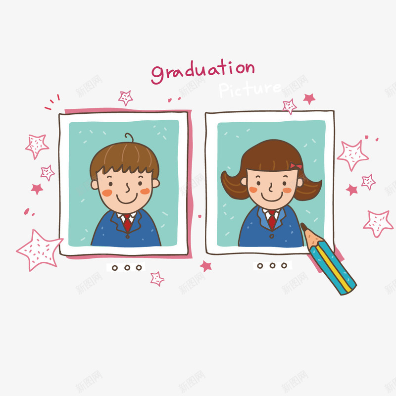 小学毕业照片矢量图ai免抠素材_新图网 https://ixintu.com 小学 毕业 毕业照片 照片 矢量图