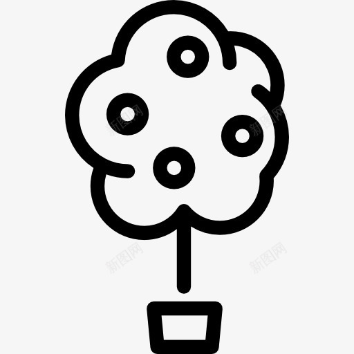 柠檬树图标png_新图网 https://ixintu.com 农业和园艺 性质 柠檬 柠檬树 植物 花 花园 锅