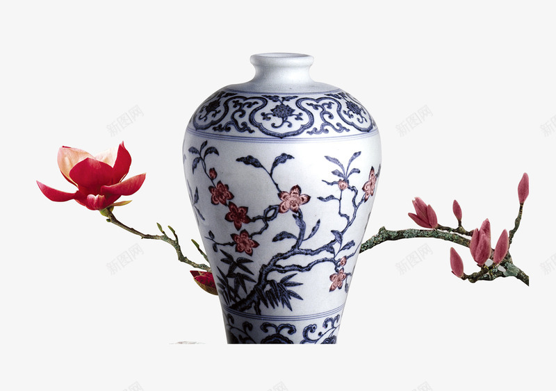 唯美中国风花瓶花枝png免抠素材_新图网 https://ixintu.com 中国风 唯美 花枝 花瓶