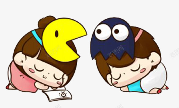 睡觉的可爱儿童png免抠素材_新图网 https://ixintu.com 儿童 卡通 可爱 女孩 情侣 本子 男孩 睡觉的孩子