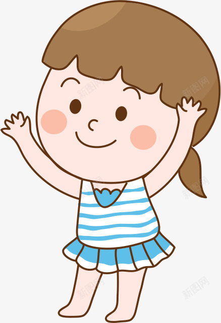 可爱女孩png免抠素材_新图网 https://ixintu.com 儿童 儿童节 卡通 可爱 夏天 女孩 姿势 孩子 幼儿 手绘 沙滩 海 海边