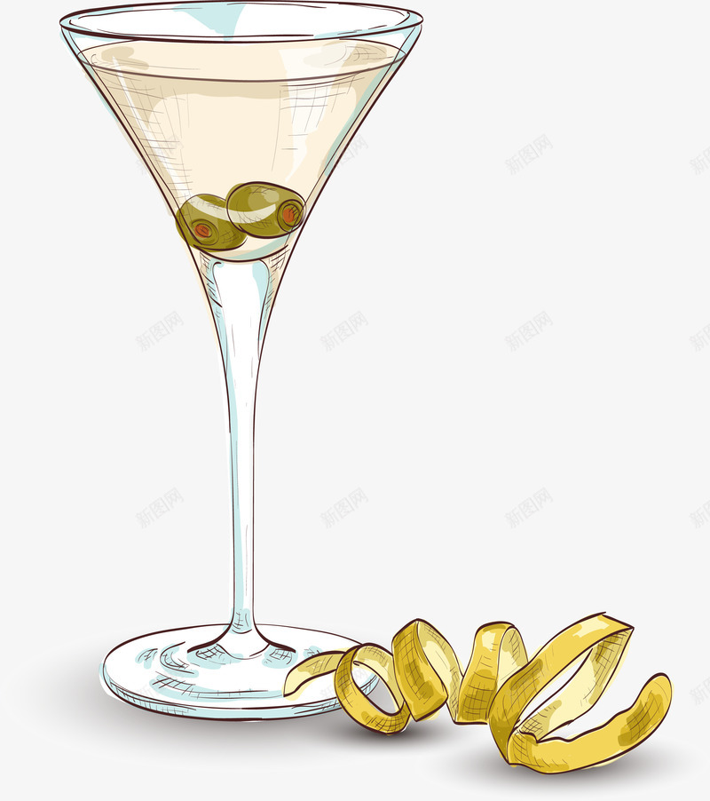 龙舌兰酒杯png免抠素材_新图网 https://ixintu.com 就被 柠檬皮 橄榄 龙舌兰