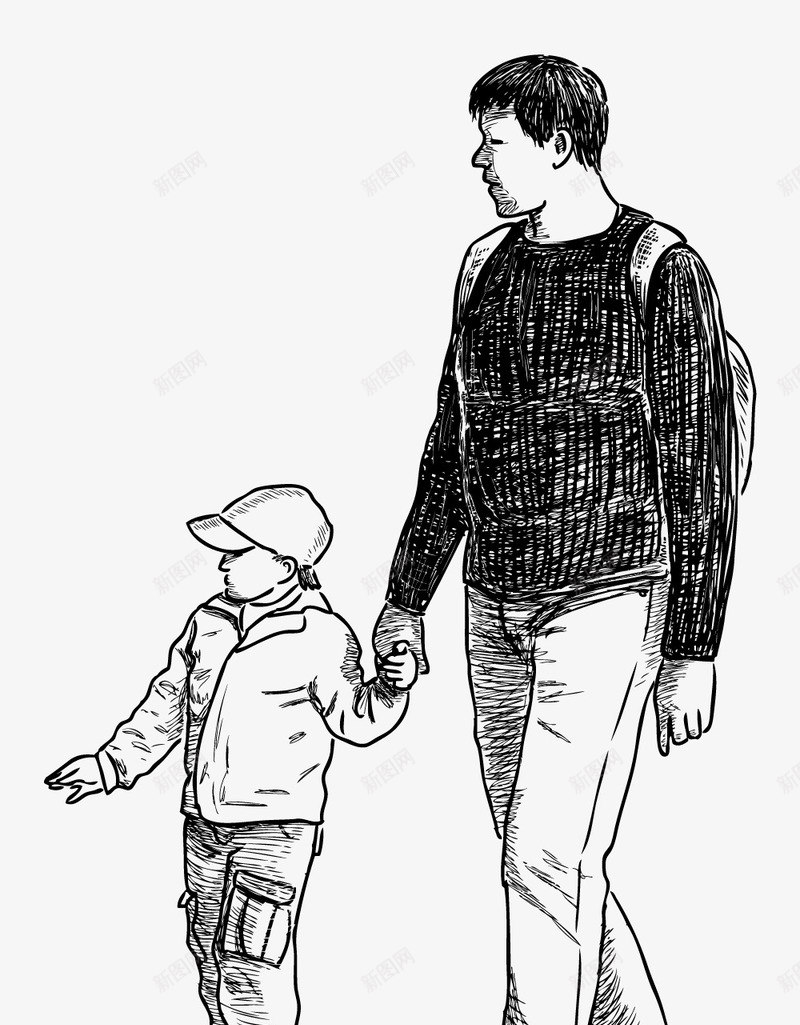 卡通装饰人物介绍海报父子俩png免抠素材_新图网 https://ixintu.com PPT制作 PPT制作设计 人物 人物介绍 人物头像 动漫人物 卡通人物 卡通装饰人物介绍海报设计父子俩速写免费下载 手绘父子俩 海报设计 装饰设计