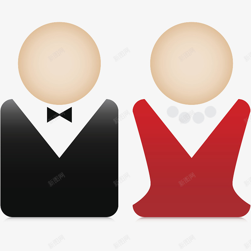 卡通头像性别男女标志图标png_新图网 https://ixintu.com 公共 卡通 图标 头像 女士 性别女 性别男 标志 绅士
