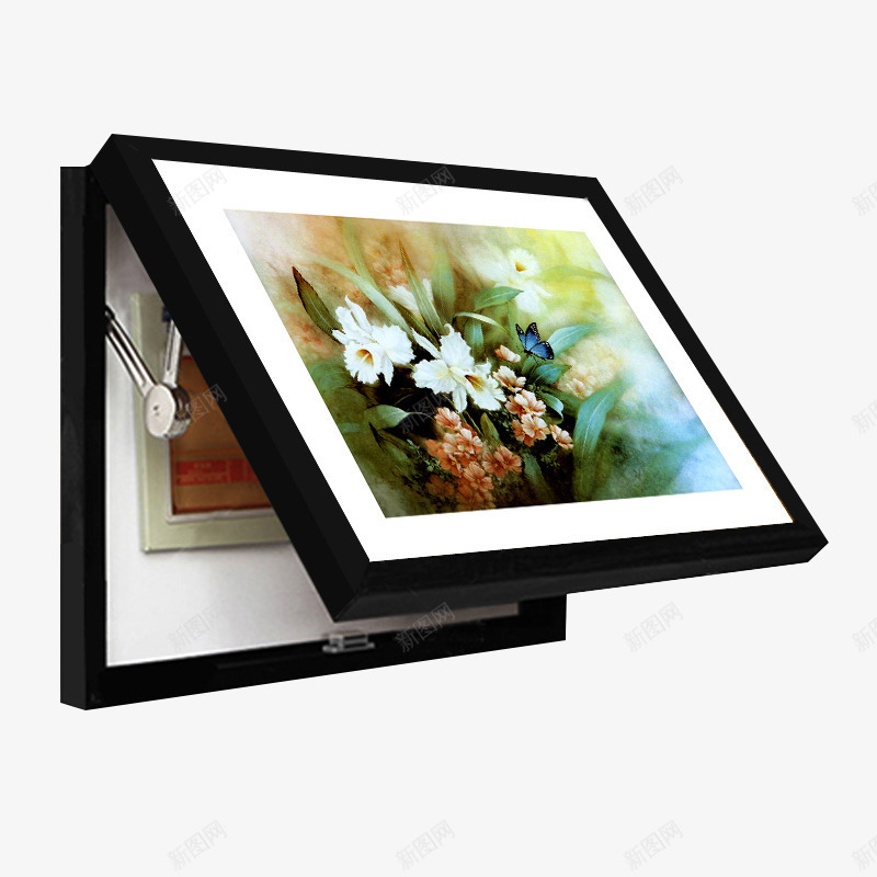 植物装饰画png免抠素材_新图网 https://ixintu.com 产品实物 挂画 有框画 油画 现代简约 装饰画 随意停电表箱画 黑色
