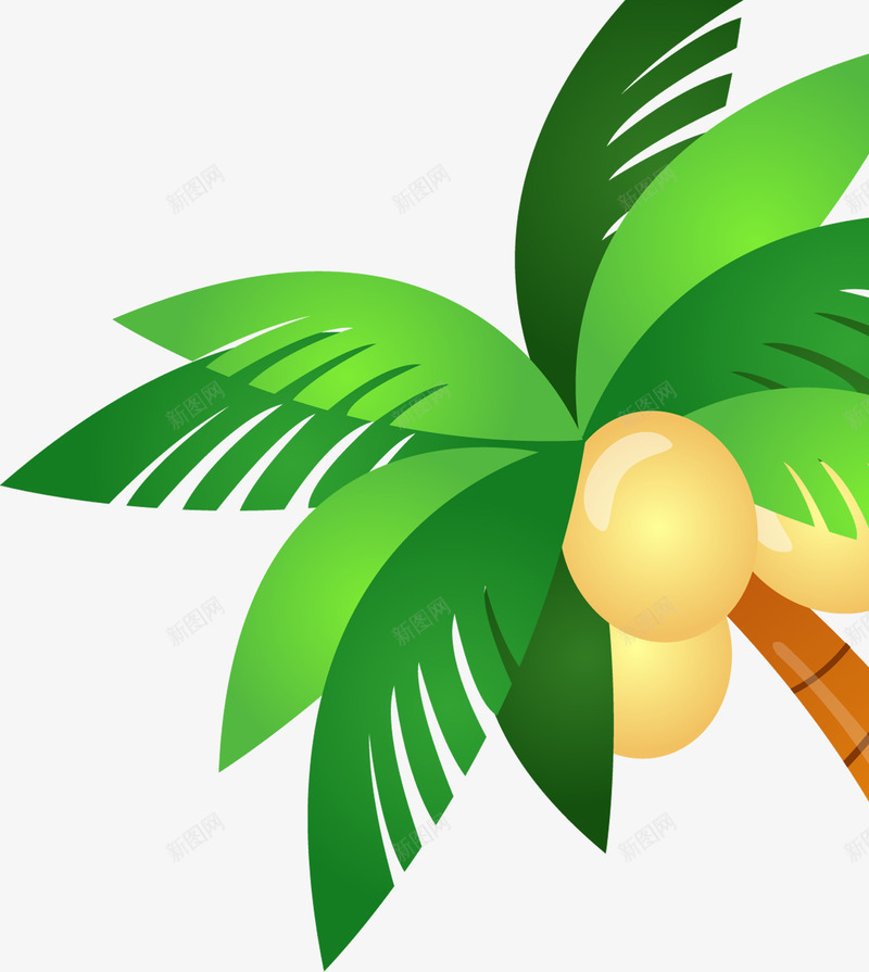 手绘夏日沙滩椰子树效果png免抠素材_新图网 https://ixintu.com 夏日 效果 椰子树 沙滩