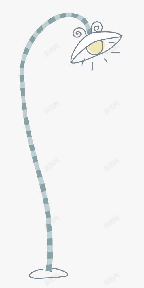 一盏路灯矢量图ai免抠素材_新图网 https://ixintu.com 创意 手绘 拟物化 插画 灯光 路灯 矢量图