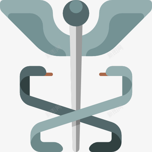 Caduceus图标png_新图网 https://ixintu.com 保健和医疗 医疗 医药 医院 手杖