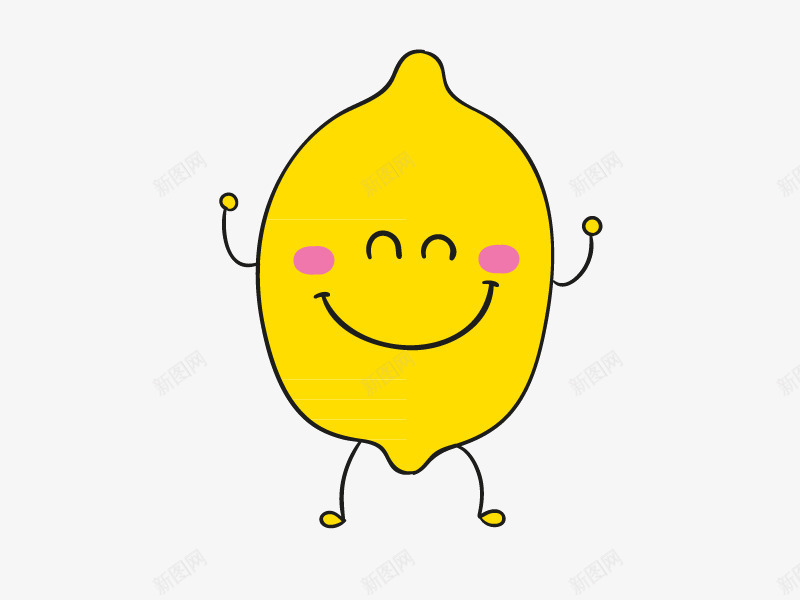 柠檬卡通矢量图ai免抠素材_新图网 https://ixintu.com 柠檬矢量 柠檬素材 素材 矢量图