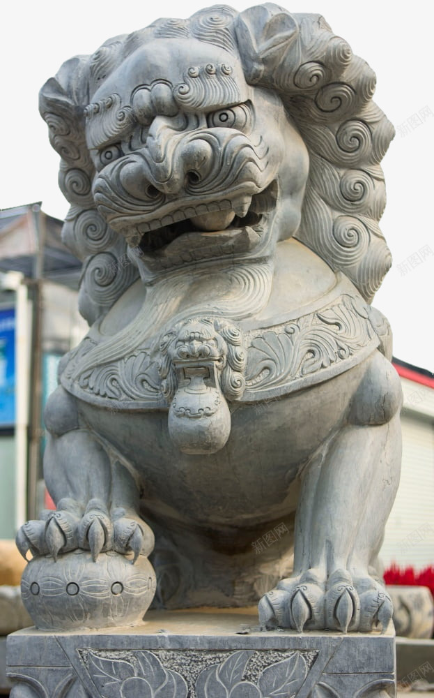简约可爱装饰石狮子图png免抠素材_新图网 https://ixintu.com 民间艺术 狮子 现代雕塑 石狮子 雕刻 雕塑