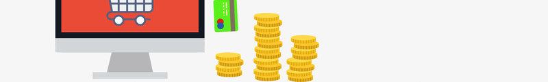 网银支付卡通购物车png免抠素材_新图网 https://ixintu.com 卡通 手拿手机 手机 网银支付 购物 购物袋 购物车 金币 钱 银行卡