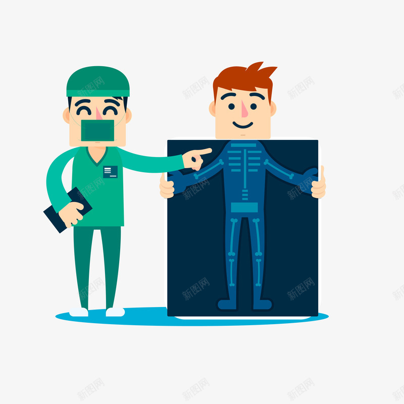 卡通人物医生矢量图ai免抠素材_新图网 https://ixintu.com 医生 医院 卡通 唯美 手绘 检查 纹理 线条 节日 装饰 透视 矢量图