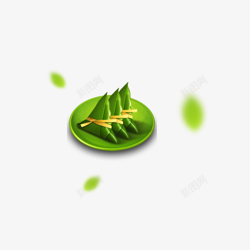 粽子图案psd免抠素材_新图网 https://ixintu.com 端午节 粽子 绿色