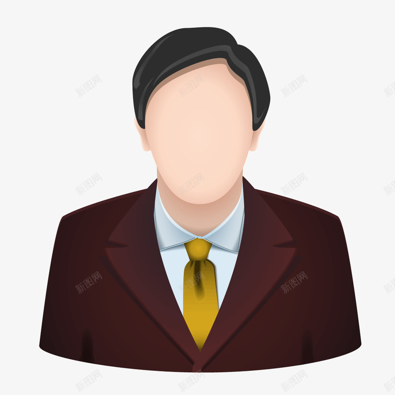 棕色西服商务头像男士png免抠素材_新图网 https://ixintu.com 商务 头像 棕色 男士 西服