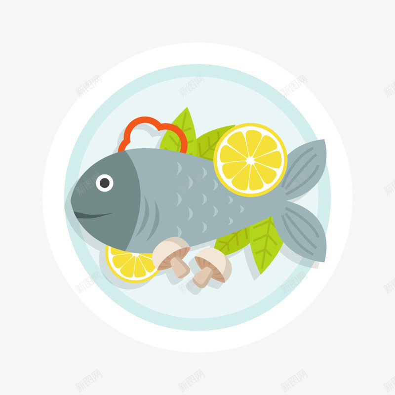 手绘食物鱼柠檬蘑菇png免抠素材_新图网 https://ixintu.com 手绘 手绘食物鱼柠檬蘑菇 柠檬 蘑菇 食物 鱼
