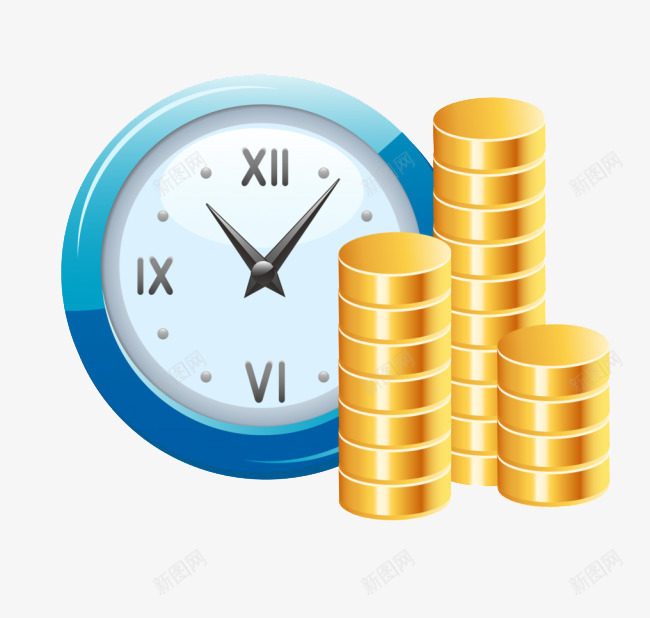 有质感的时间金钱元素png免抠素材_新图网 https://ixintu.com 元素 卡通 时钟 时间 质感 金钱