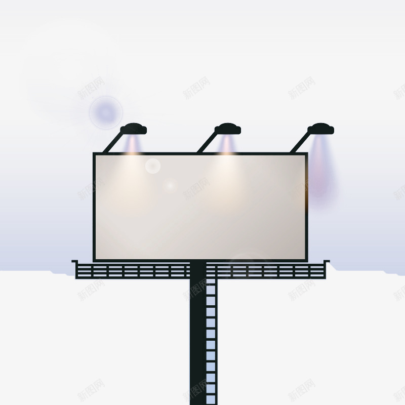 广告高架台png免抠素材_新图网 https://ixintu.com 影视 灯光 白色 网页设计素材