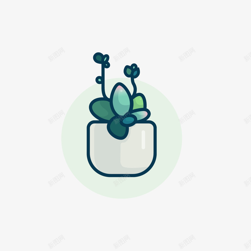 多肉植物插画png免抠素材_新图网 https://ixintu.com 免抠素材 多肉植物 插画 练习