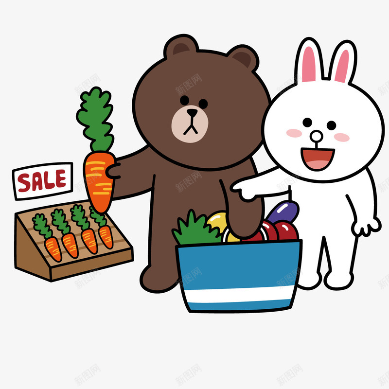 购物的情侣熊矢量图ai免抠素材_新图网 https://ixintu.com 小熊 情侣 购物 矢量图