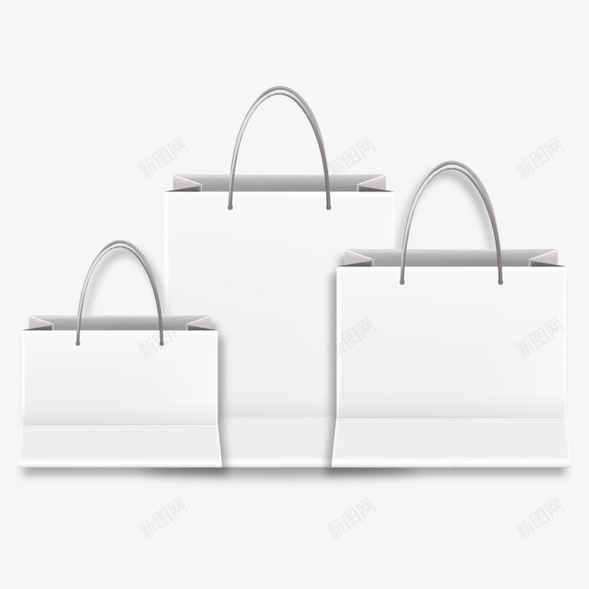 手提袋矢量图ai免抠素材_新图网 https://ixintu.com 手提袋 白色手提袋 袋子 购物袋 矢量图