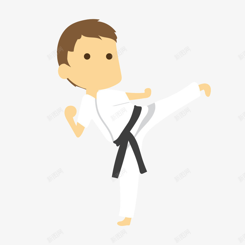 白色质感男生跆拳道矢量图ai免抠素材_新图网 https://ixintu.com 男生 白色 白色质感 质感 跆拳道 矢量图