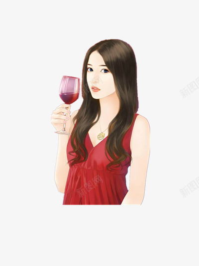 高贵优雅现代手绘美女png免抠素材_新图网 https://ixintu.com 优雅 现代 美女 高贵