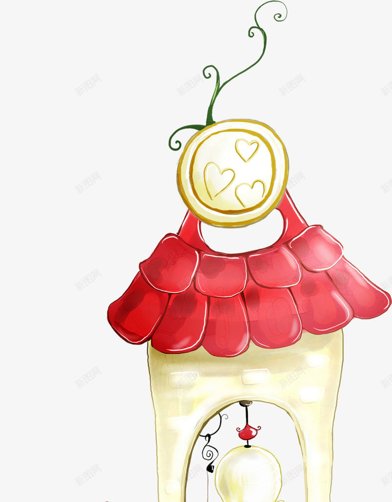 邮箱房屋png免抠素材_新图网 https://ixintu.com 卡通 灯 灯光 邮箱