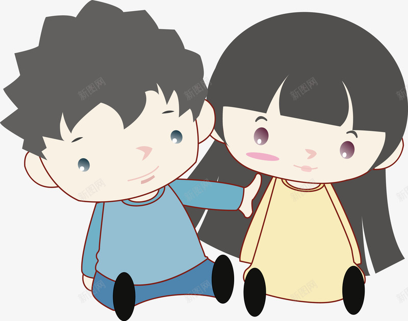 卡通萌娃女孩png免抠素材_新图网 https://ixintu.com 儿童画 卡通萌娃女孩 女宝宝 幼儿读物插图 胖妹
