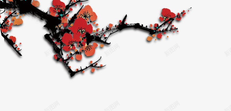新年梅花psd免抠素材_新图网 https://ixintu.com 新春 梅花 过年
