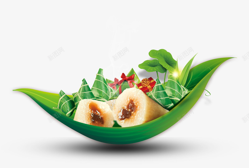 端午节粽子装饰图案psd免抠素材_新图网 https://ixintu.com 免抠PNG 端午节 粽子 装饰图案