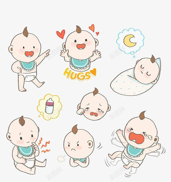 卡通婴儿png免抠素材_新图网 https://ixintu.com 免抠婴儿 卡通 哭闹的婴儿 婴儿素材