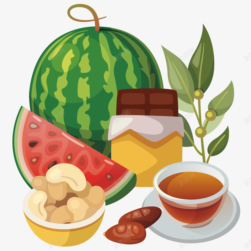 手绘水果食材png免抠素材_新图网 https://ixintu.com 果实 糕点 茶水 零食 食品 饮料