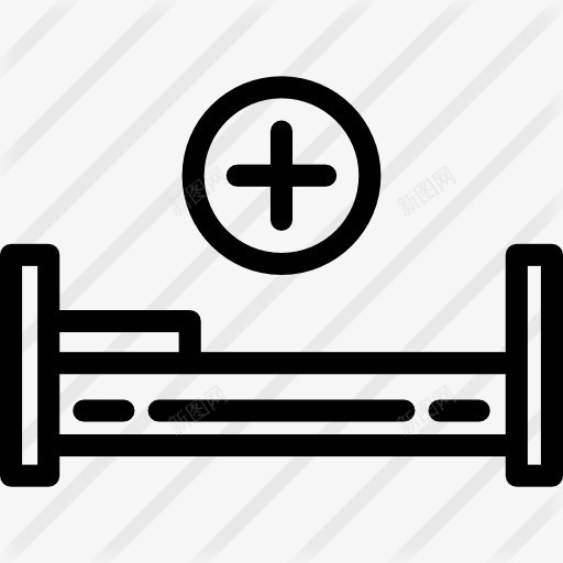 医院的病床上图标png_新图网 https://ixintu.com 保健和医疗 医疗 医院的床上 医院的病床上 诊所