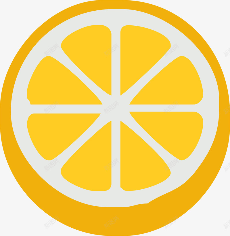 卡通柠檬片png免抠素材_新图网 https://ixintu.com 卡通 柠檬片 水果 黄色
