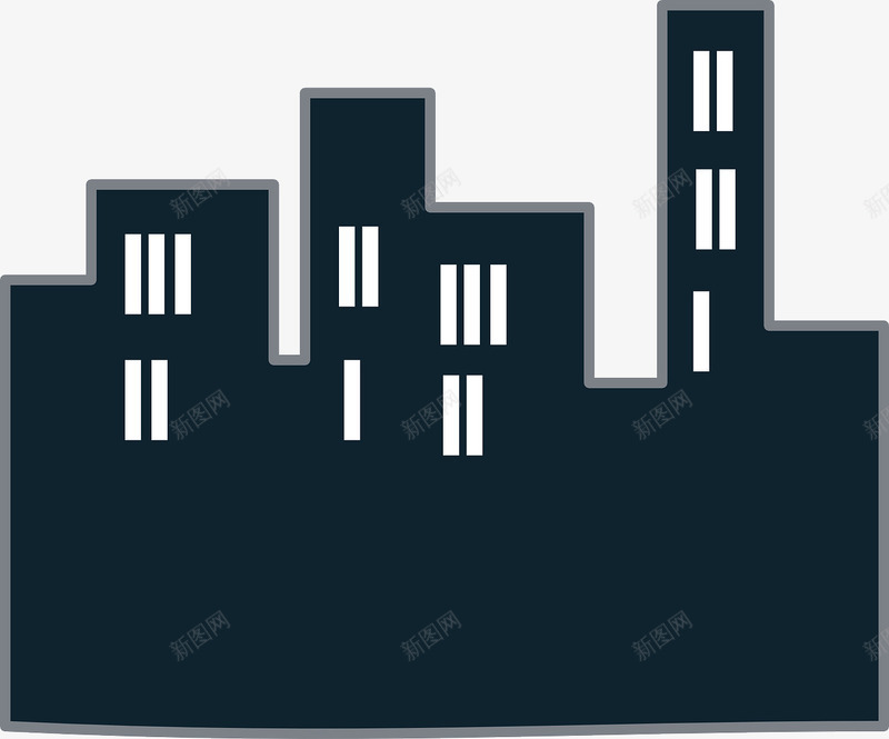 夜晚城市png免抠素材_新图网 https://ixintu.com 晚上 灯光 高楼