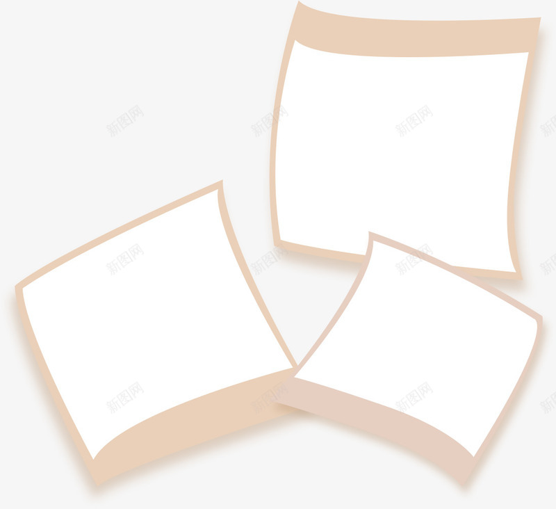 褐色照片边框png免抠素材_新图网 https://ixintu.com 卡通 照片 褐色 边框 边框PNG