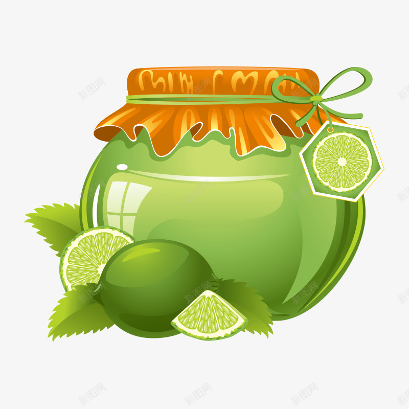 瓶子精美瓶子png免抠素材_新图网 https://ixintu.com 包装 包装瓶 瓶子 瓶子设计 精美瓶子 青柠檬 食物