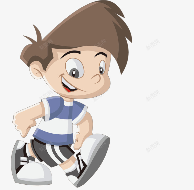 运动儿童png免抠素材_新图网 https://ixintu.com 儿童 孩子 小男孩 走路 跑步 锻炼