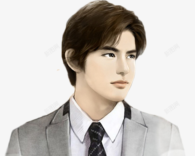 现代帅哥png免抠素材_新图网 https://ixintu.com 帅气男孩 手绘帅哥 气质型男