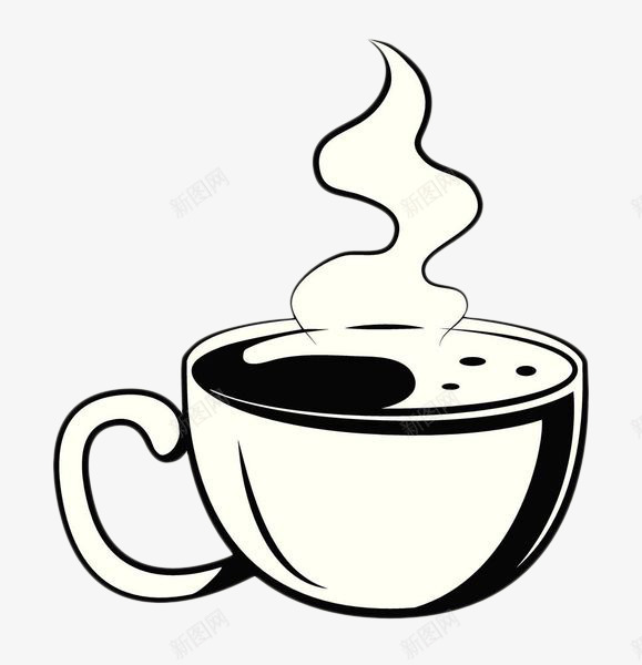 手绘黑色简约茶杯图标png_新图网 https://ixintu.com 冒热气的茶 奶茶 杯子 热气 热茶杯 简约手绘 茶 饮料 黑色