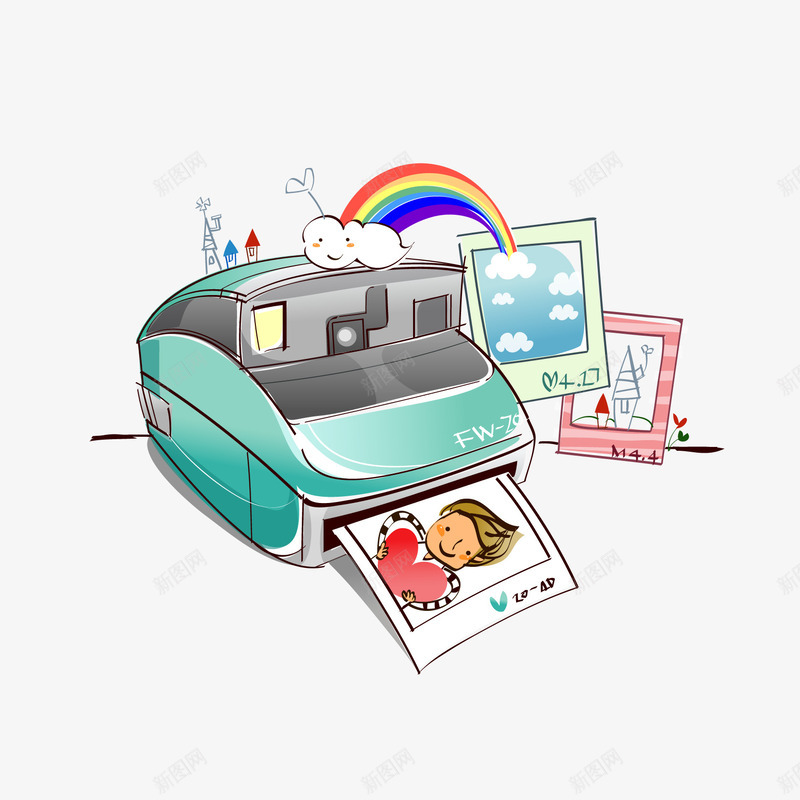 现代照片png免抠素材_新图网 https://ixintu.com 动漫 彩虹 照片 照片打印 科技元素