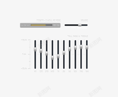 APP控件按钮滑动条合集图标png_新图网 https://ixintu.com APP控件合集 ui控件设计合集 滑动条控件合集