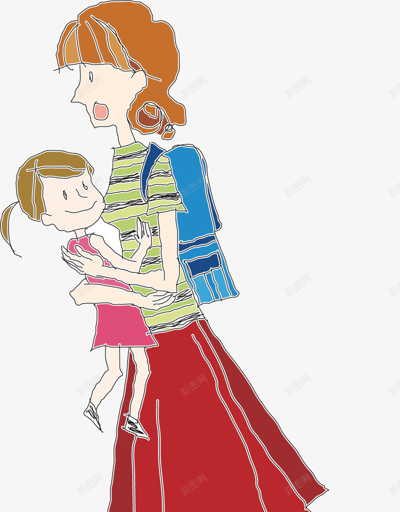 抱孩子行走png免抠素材_新图网 https://ixintu.com 人物行走 徒步行走 抱孩子行走 行人行走 行走的人剪影 行走的力量 行走背影 行走路人